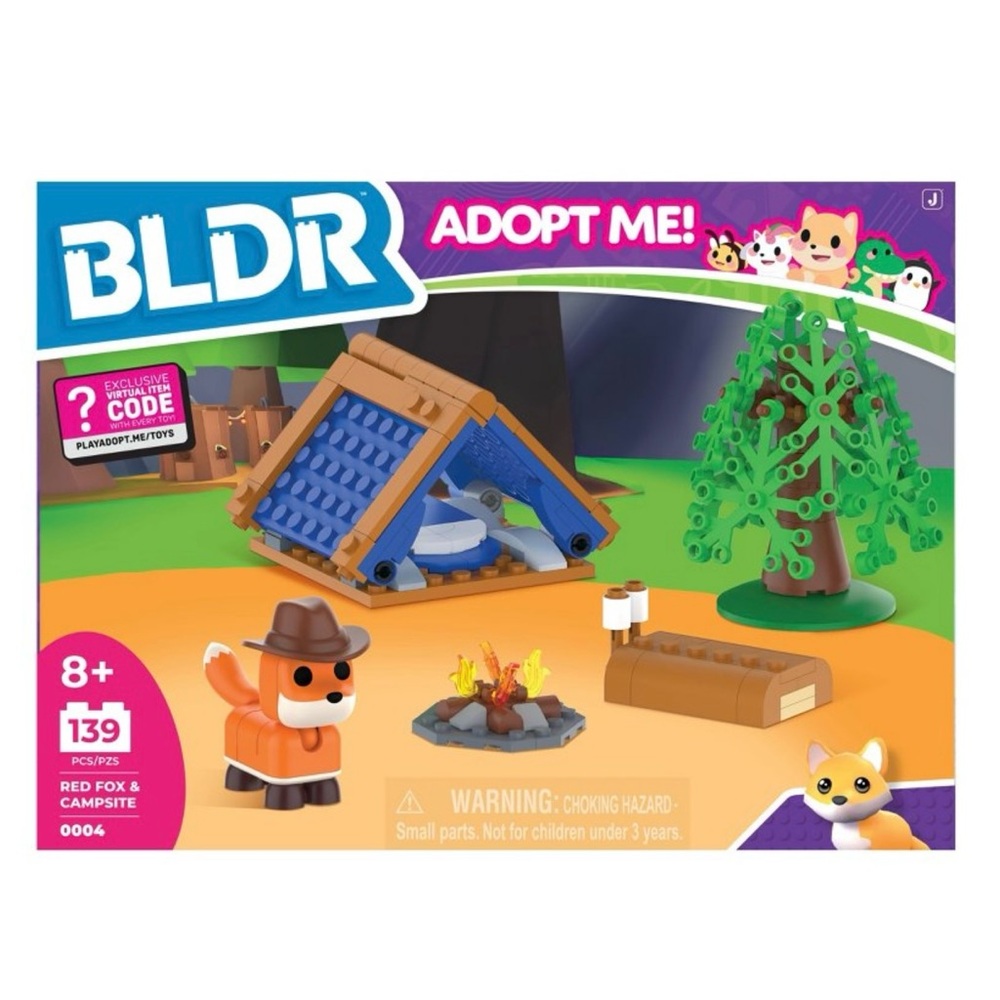Adopt Me!  Fox with Campground BLDR Set 139pcs Brand New
